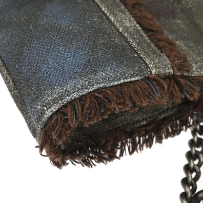 Chanel 2014 Black Canvas Bricolage Graffiti Tote Handbag