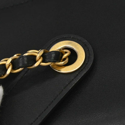 Chanel 2019 Black Calfskin Multi Pouching Flap Shoulder Bag
