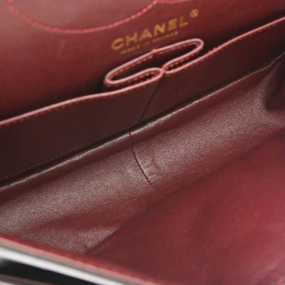 Chanel 2013-2014 Black Calfskin 2.55 Double Flap Shoulder Bag