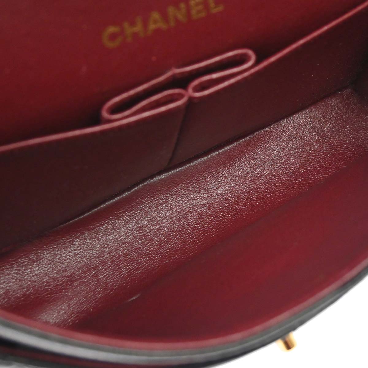 Chanel 1996-1997 Black Lambskin Small Classic Double Flap Shoulder Bag