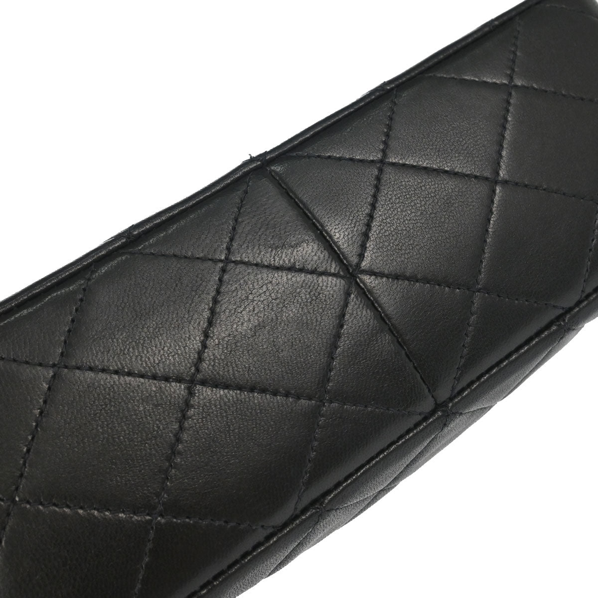 Chanel Black Lambskin Classic Square Flap Shoulder Bag 20