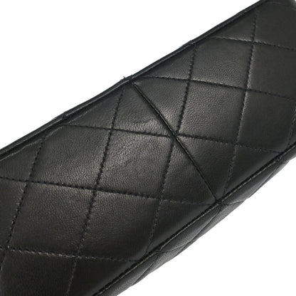 Chanel Black Lambskin Classic Square Flap Shoulder Bag 20