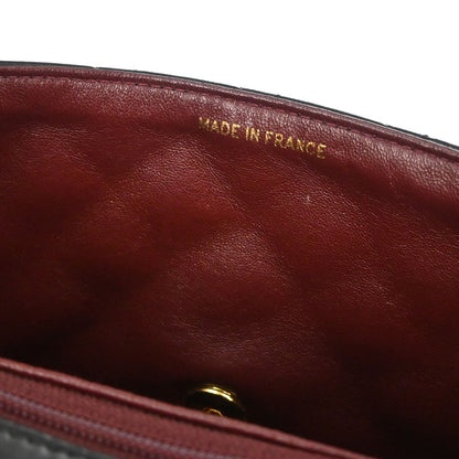 Chanel Black Lambskin Classic Square Flap Shoulder Bag 20