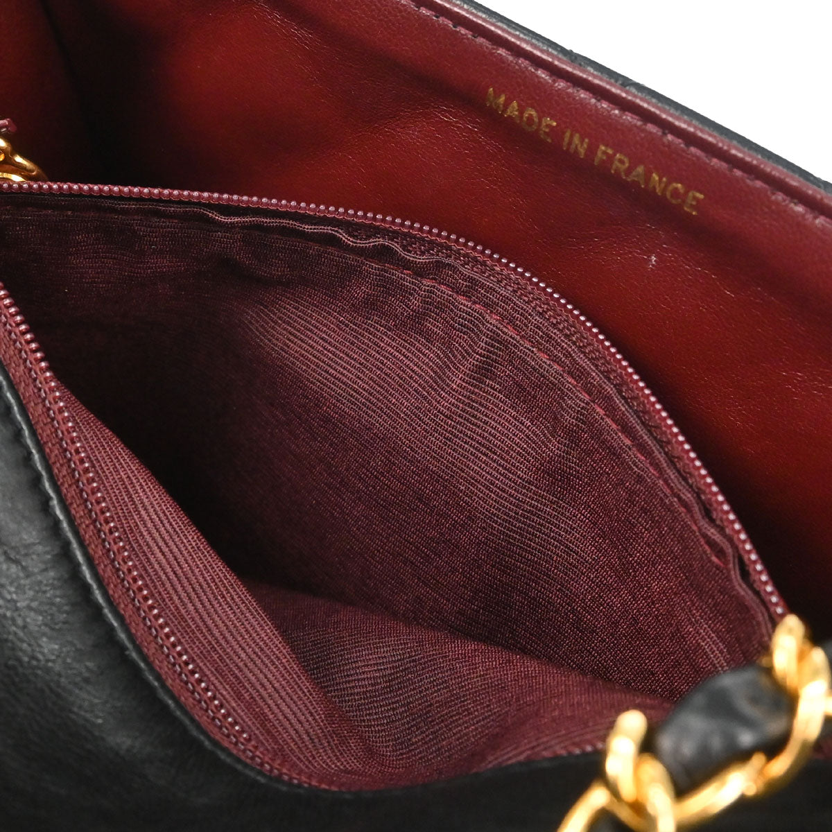 Chanel Black Lambskin Classic Square Flap Shoulder Bag 20