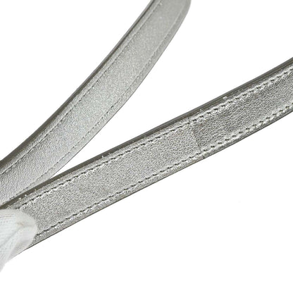 Celine Silver Lambskin Nano Luggage 2way Shoulder Tote Bag