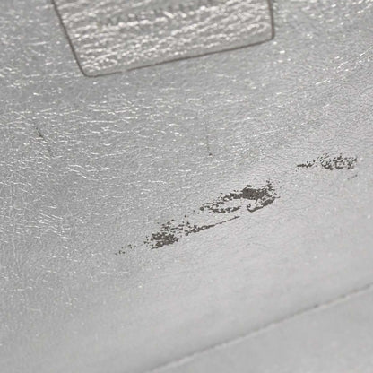 Celine Silver Lambskin Nano Luggage 2way Shoulder Tote Bag