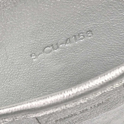 Celine Silver Lambskin Nano Luggage 2way Shoulder Tote Bag