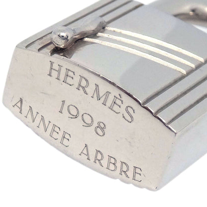 Hermes Annee Arbre 1998 Cadena Padlock Silver Small Good