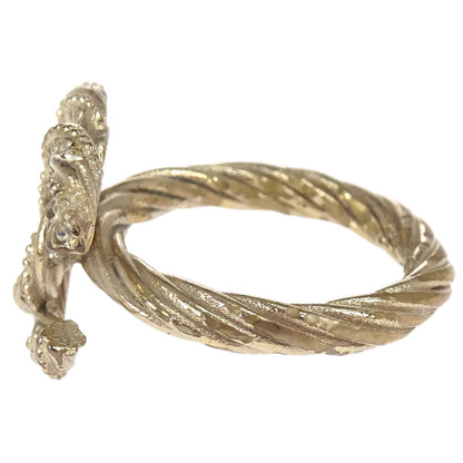 Chanel Ring Gold Rhinestone CC #50 B13P