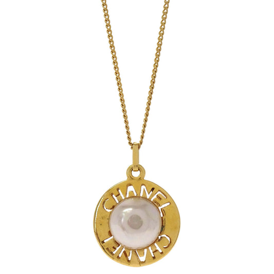 Chanel Charm Gold Chain Necklace Costume Pearl 1984