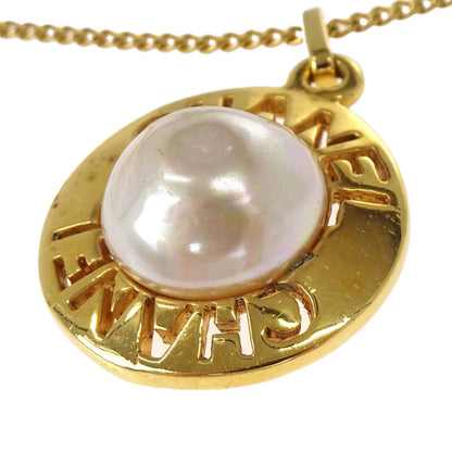 Chanel Charm Gold Chain Necklace Costume Pearl 1984