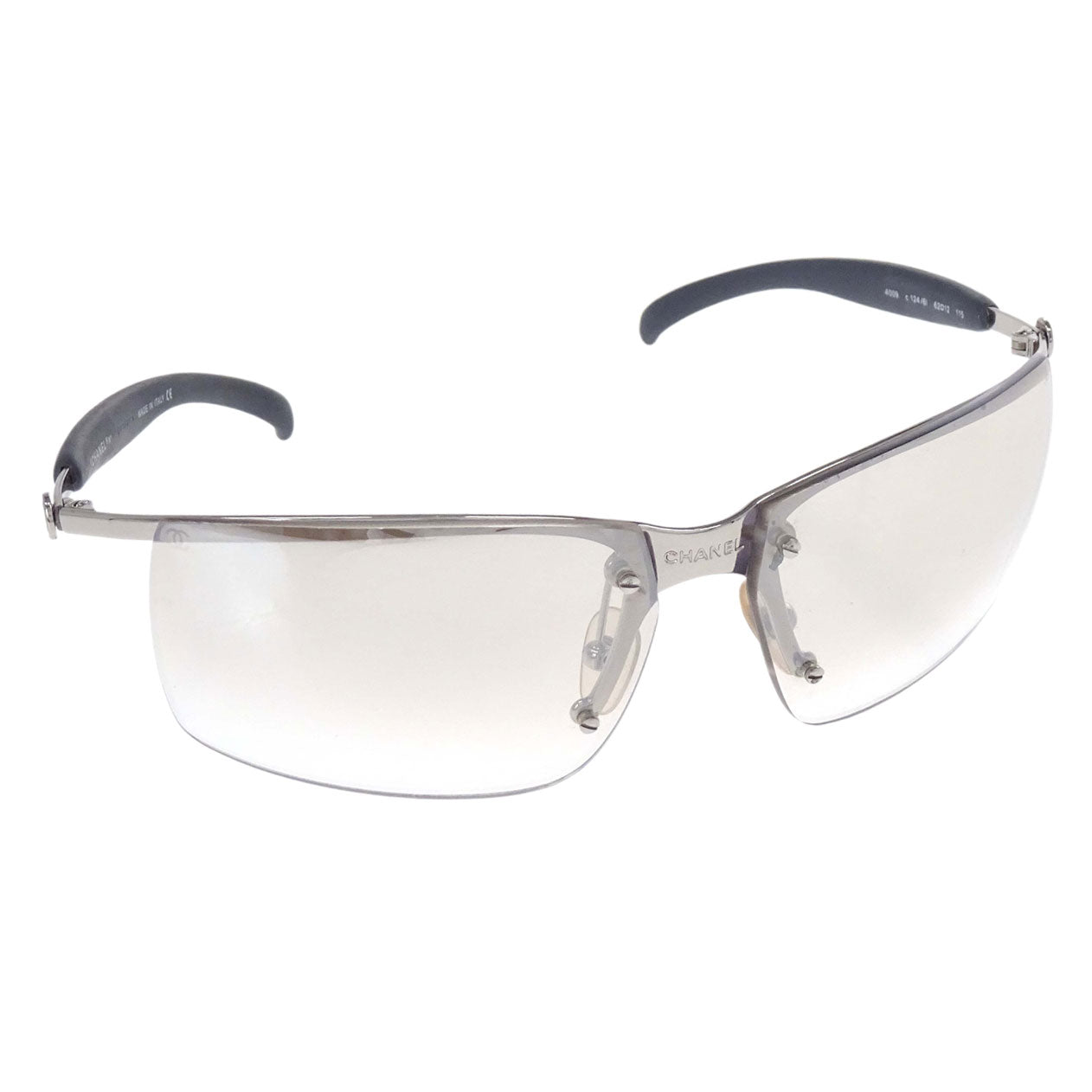 Chanel Sunglasses Eyewear Gray 62□12 115 Small Good