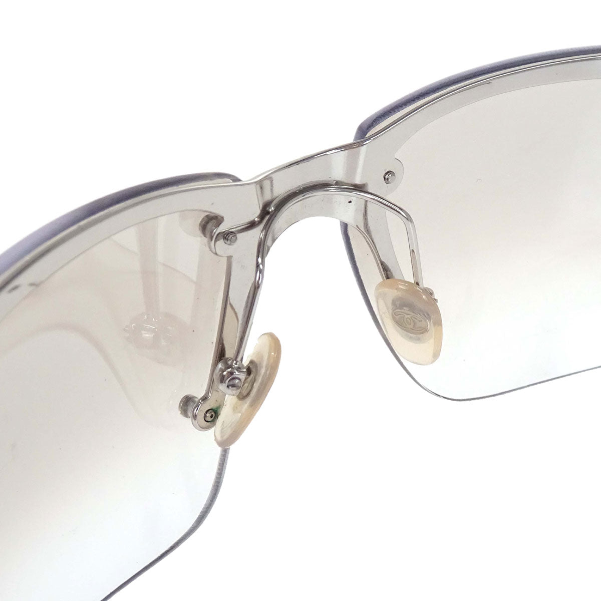 Chanel Sunglasses Eyewear Gray 62□12 115 Small Good