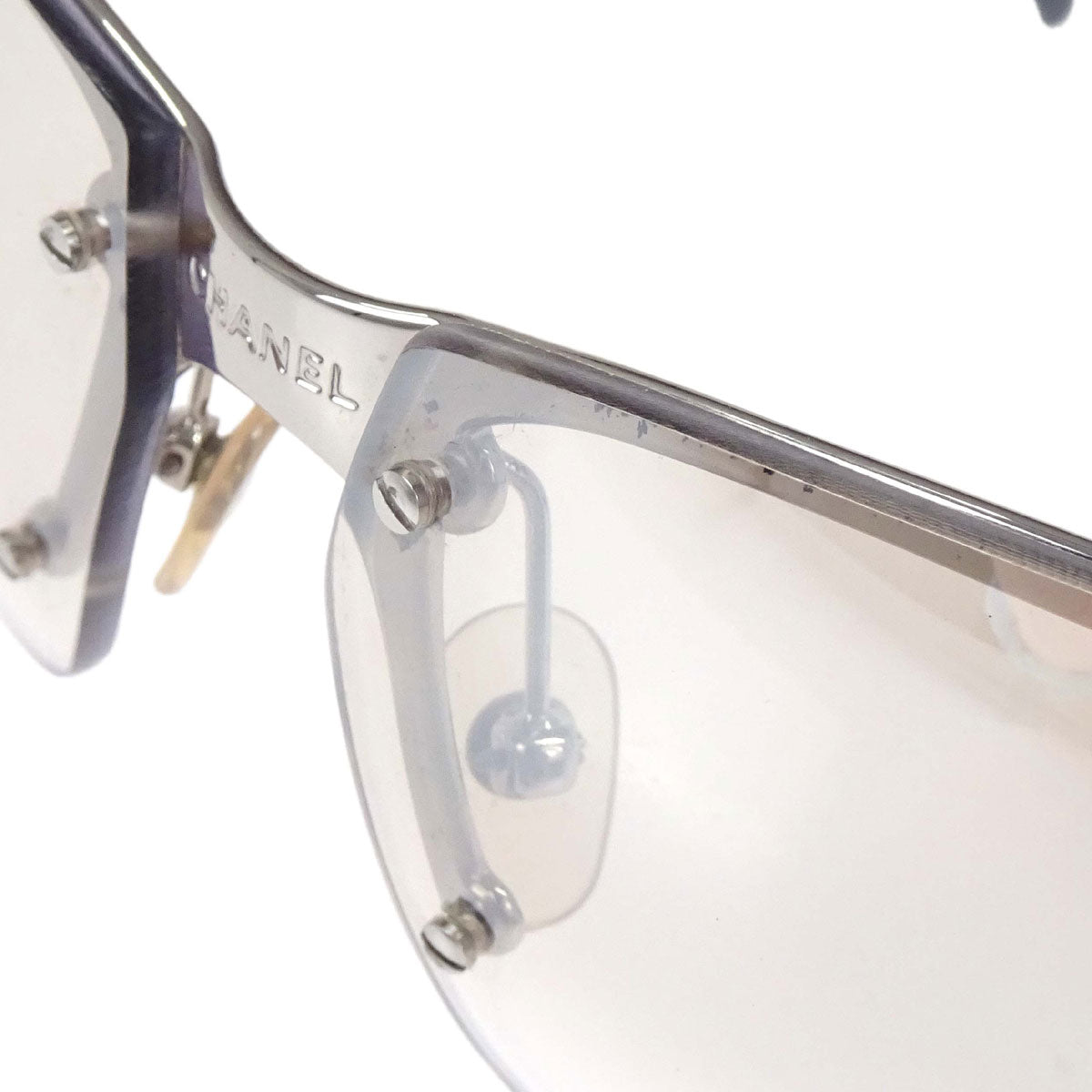 Chanel Sunglasses Eyewear Gray 62□12 115 Small Good