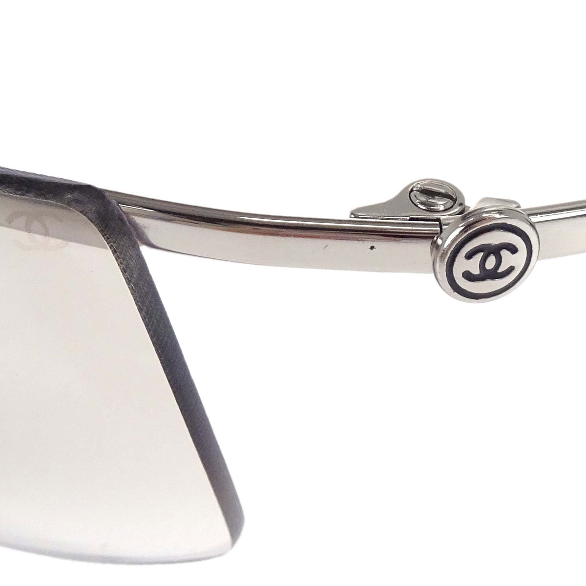 Chanel Sunglasses Eyewear Gray 62□12 115 Small Good
