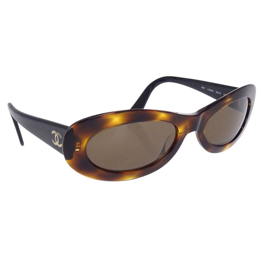 Chanel Sunglasses Eyewear Brown 52□19 135 Small Good