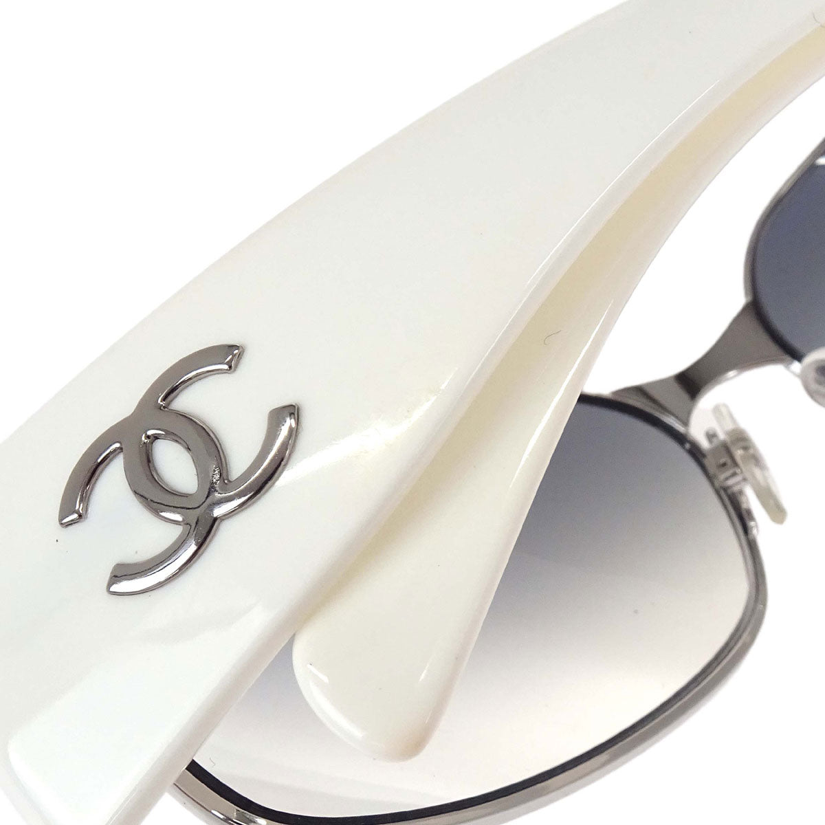 Chanel Sunglasses Eyewear Gray 66□16 130 Small Good