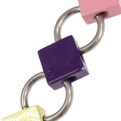 Chanel Cube Silver Chain Belt 04P Small Good
