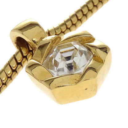 Christian Dior Necklace Pendant Gold Rhinestone