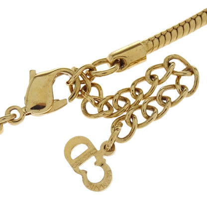 Christian Dior Necklace Pendant Gold Rhinestone