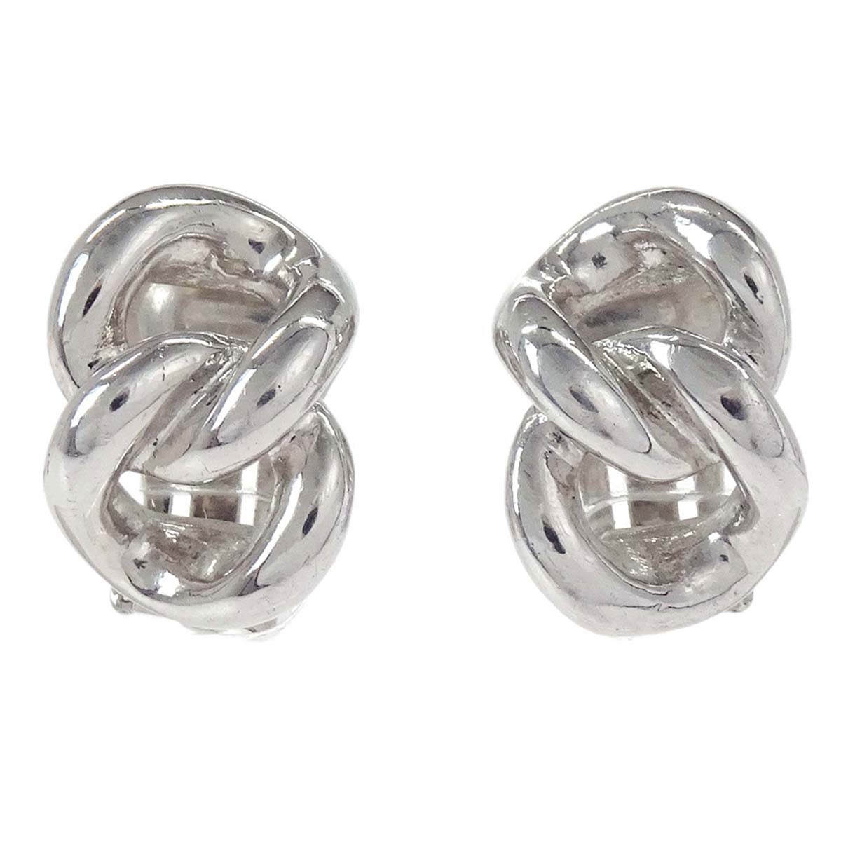 Christian Dior Clip-On Earrings Silver