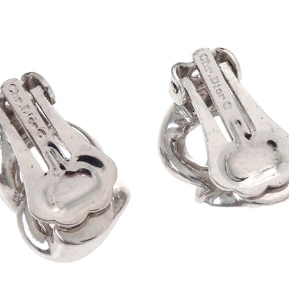 Christian Dior Clip-On Earrings Silver