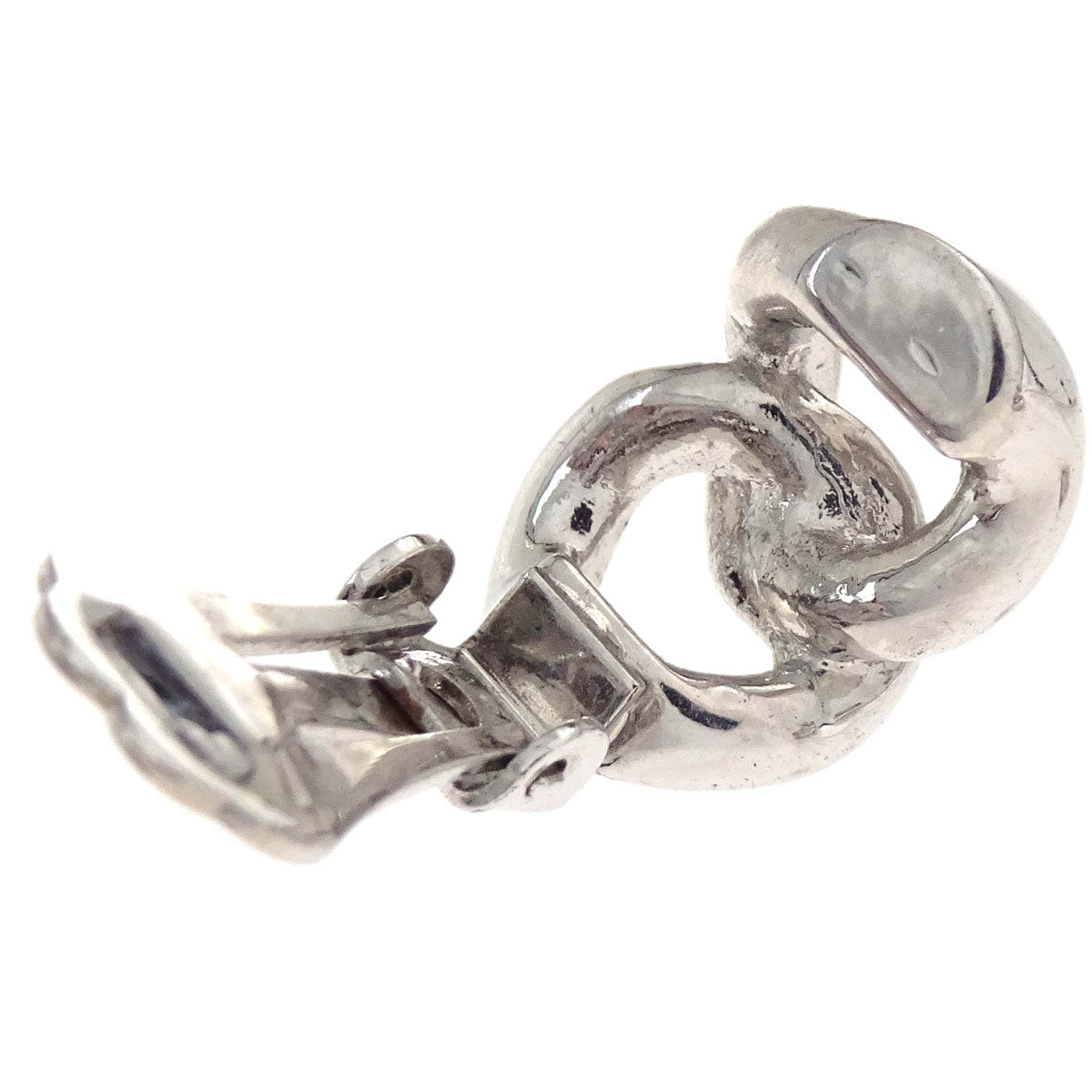 Christian Dior Clip-On Earrings Silver