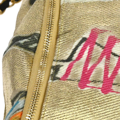 Chanel 2019 Gold Canvas Graffiti Street Spirit Waist Bag