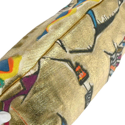 Chanel 2019 Gold Canvas Graffiti Street Spirit Waist Bag