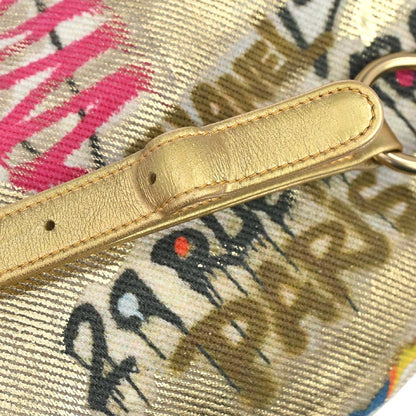 Chanel 2019 Gold Canvas Graffiti Street Spirit Waist Bag