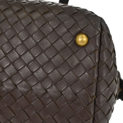 Bottega Veneta Brown Lambskin Intrecciato Handbag