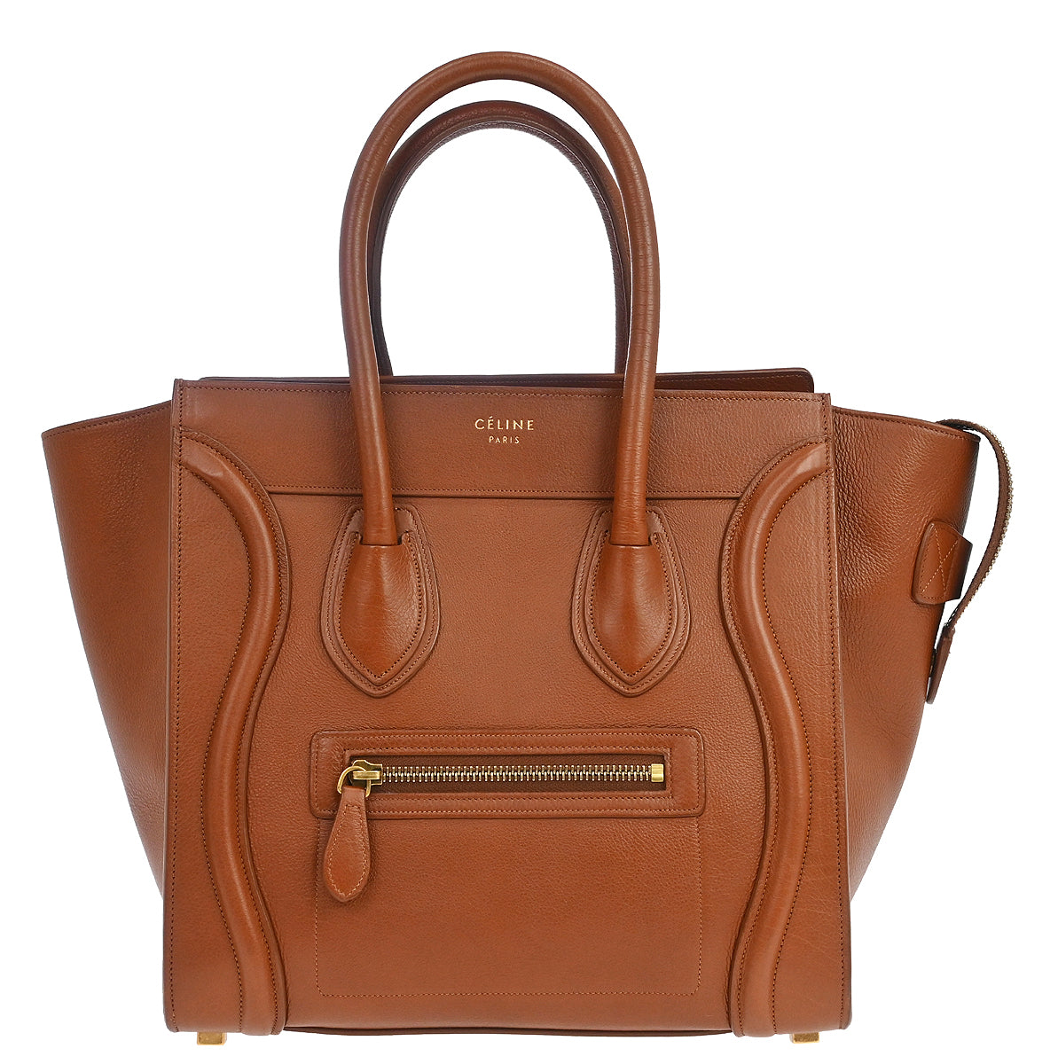 Celine Brown Luggage Micro Tote Handbag