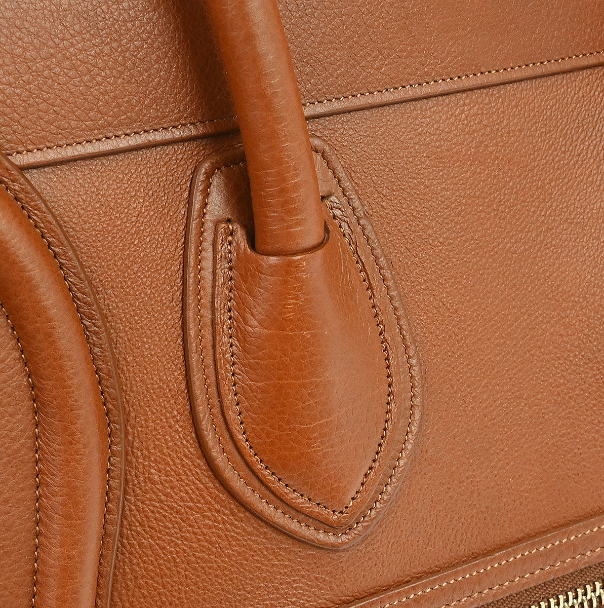 Celine Brown Luggage Micro Tote Handbag