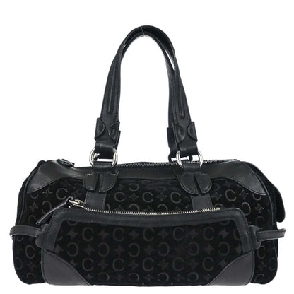 Celine Black Suede C Macadam Handbag
