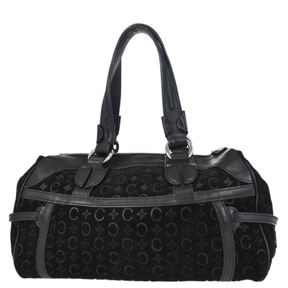 Celine Black Suede C Macadam Handbag