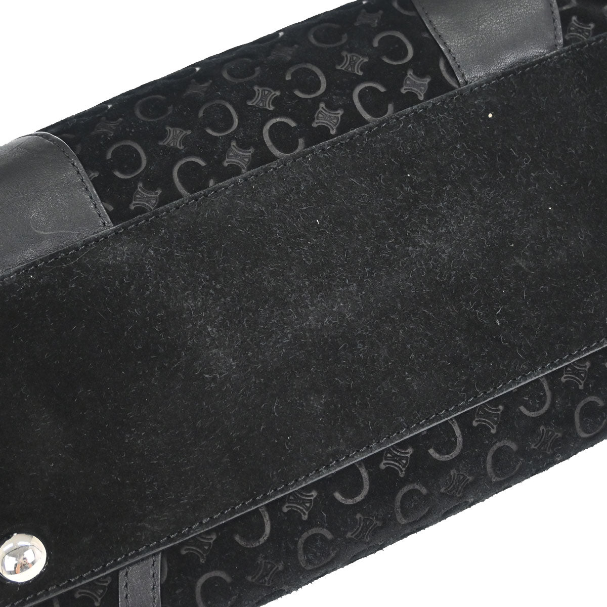Celine Black Suede C Macadam Handbag