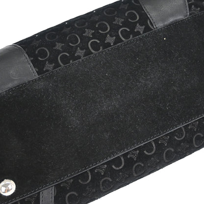 Celine Black Suede C Macadam Handbag