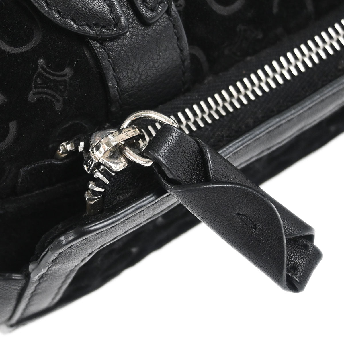Celine Black Suede C Macadam Handbag