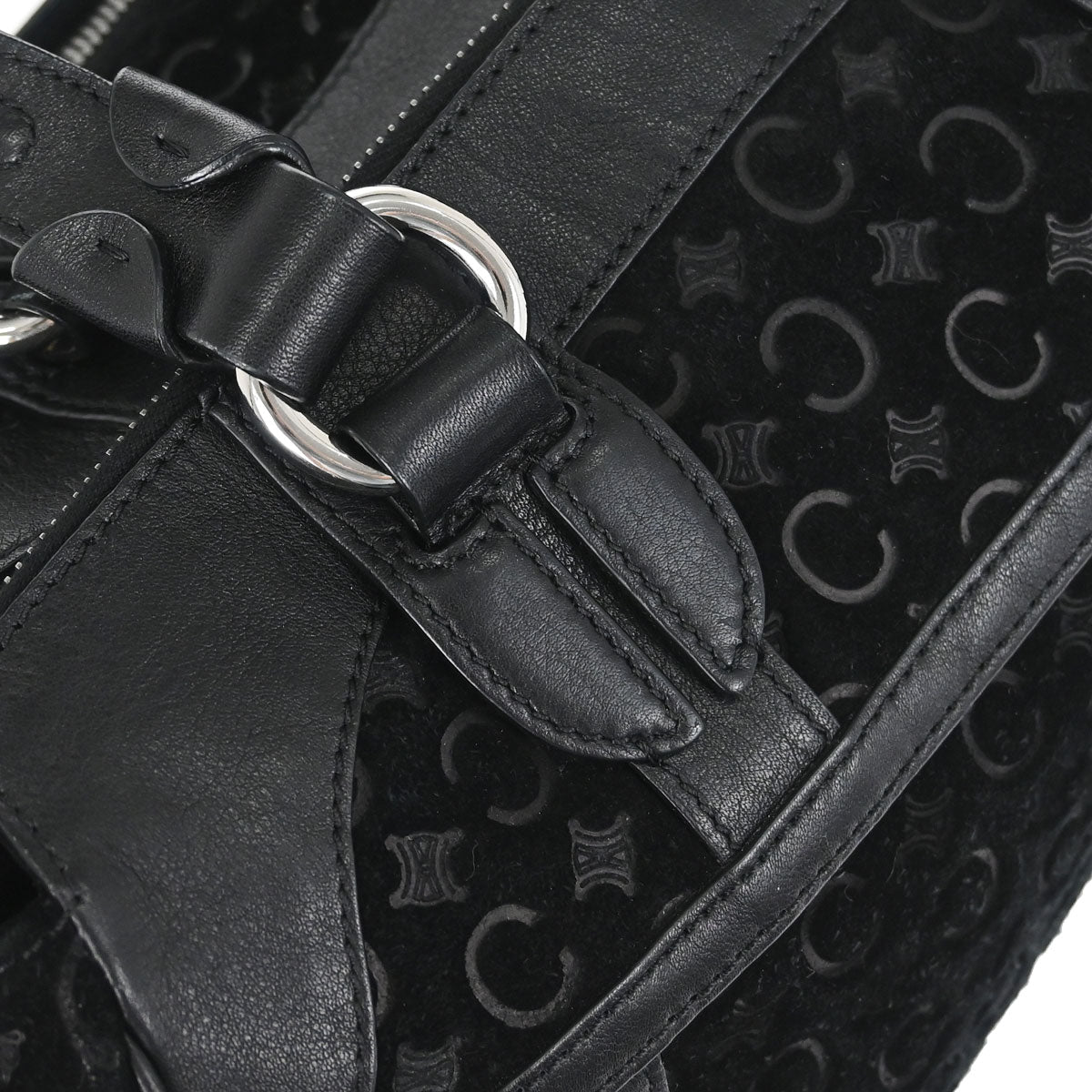 Celine Black Suede C Macadam Handbag