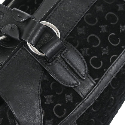Celine Black Suede C Macadam Handbag