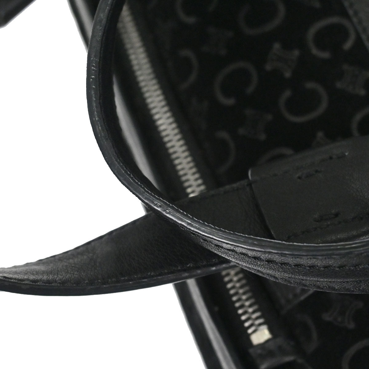 Celine Black Suede C Macadam Handbag
