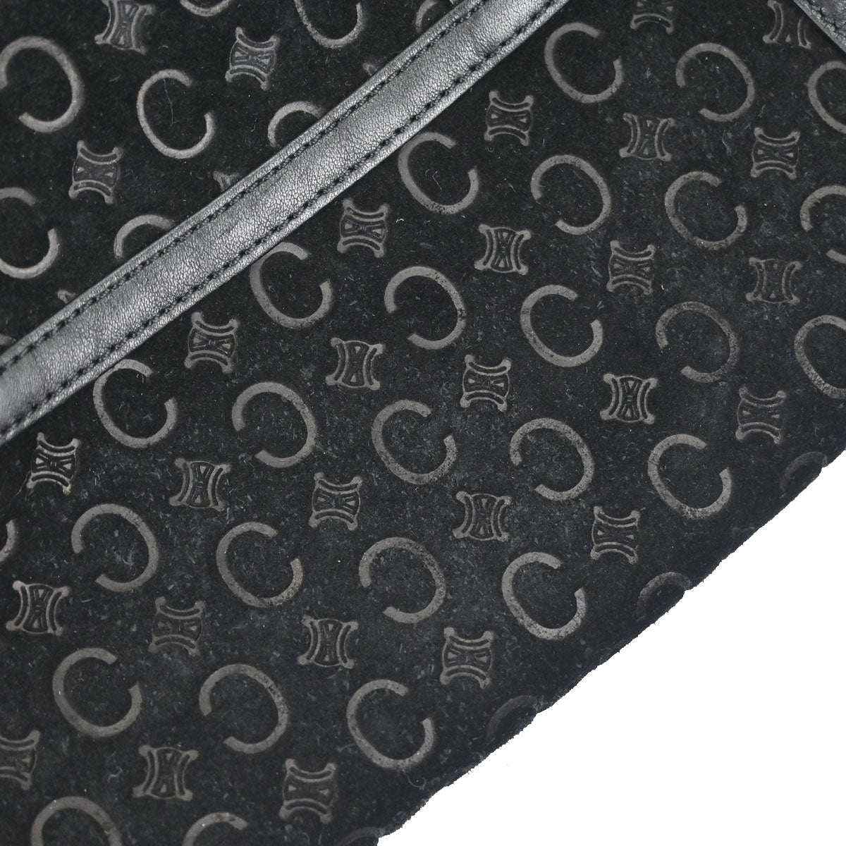 Celine Black Suede C Macadam Handbag