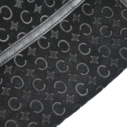 Celine Black Suede C Macadam Handbag