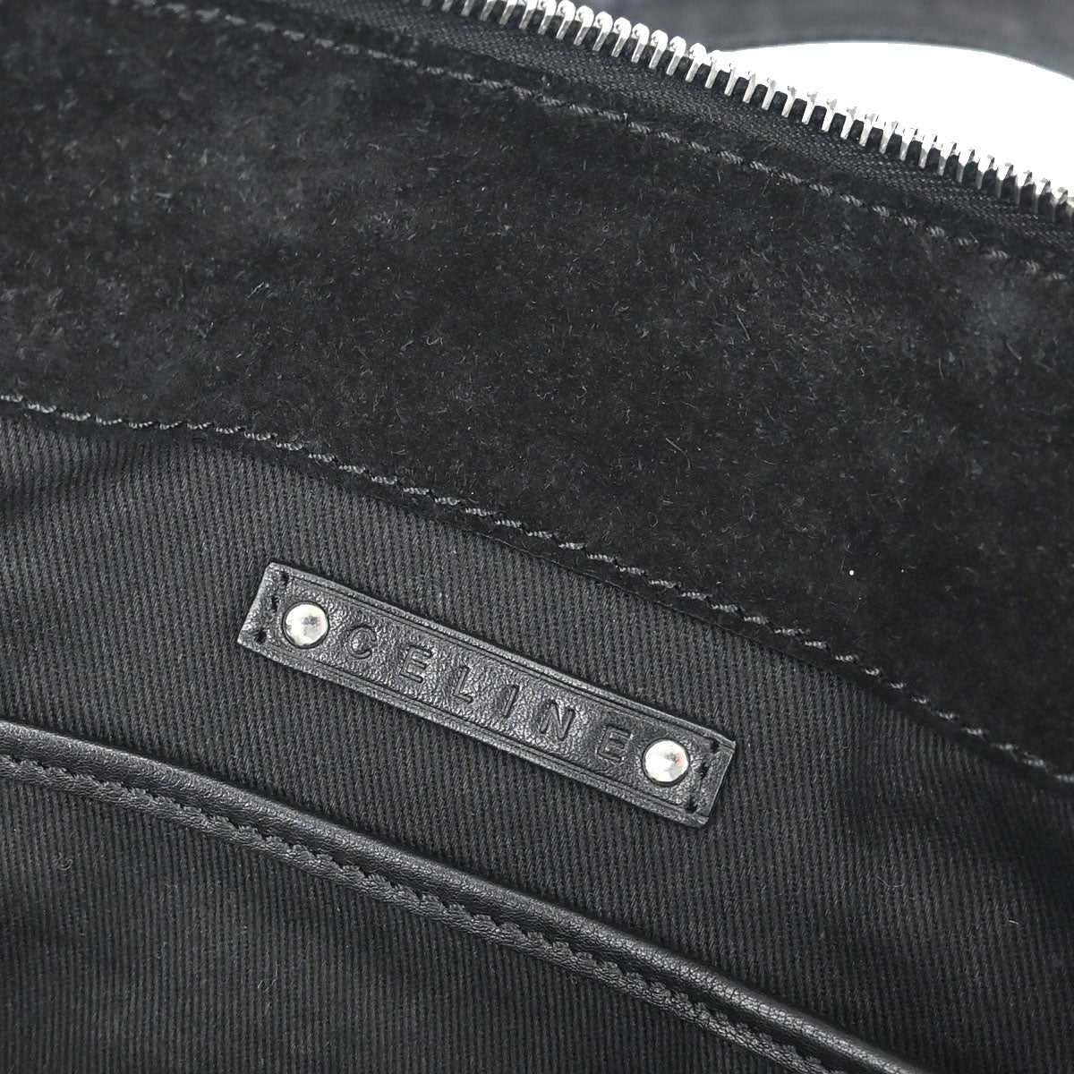 Celine Black Suede C Macadam Handbag