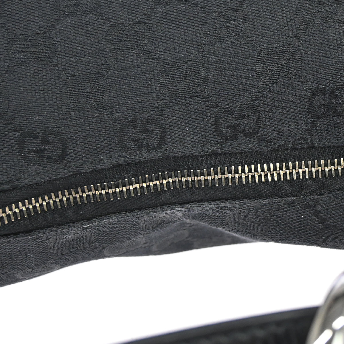 Gucci Black GG Canvas Horsebit Handbag
