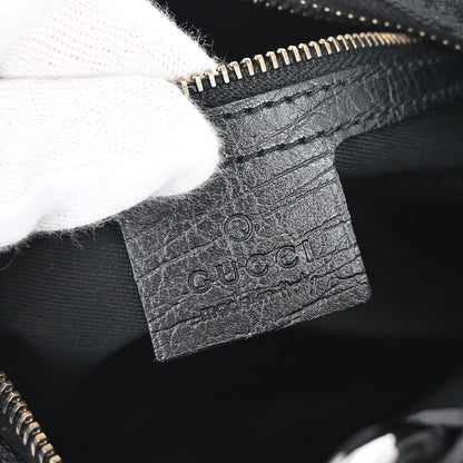 Gucci Black GG Canvas Horsebit Handbag