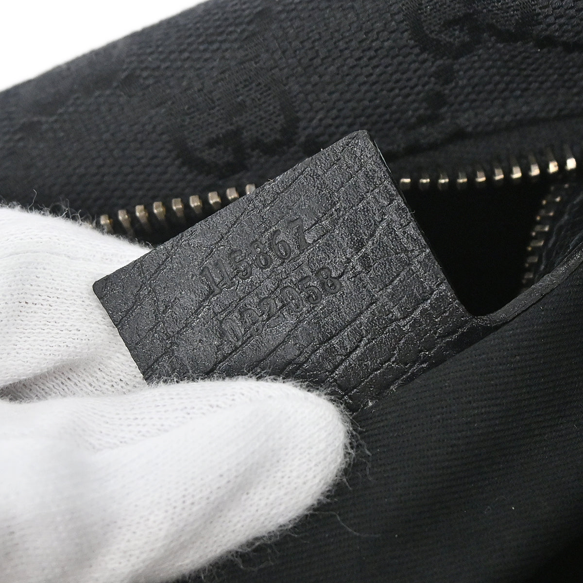 Gucci Black GG Canvas Horsebit Handbag
