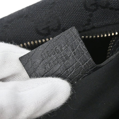 Gucci Black GG Canvas Horsebit Handbag