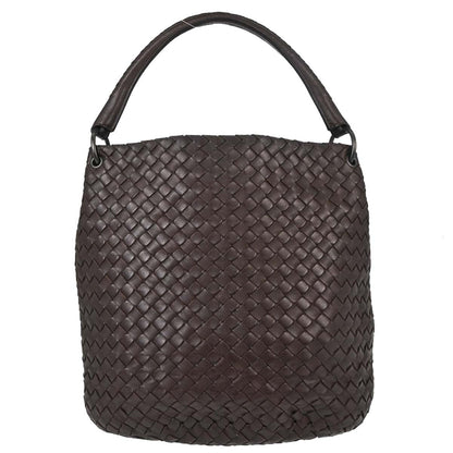 Bottega Veneta Brown Leather Intrecciato Tote Handbag