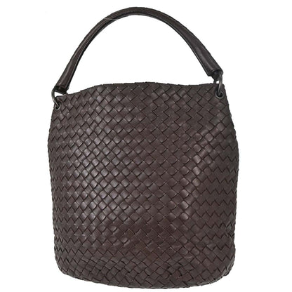 Bottega Veneta Brown Leather Intrecciato Tote Handbag
